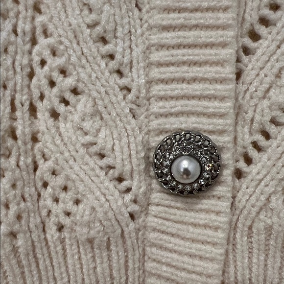 Express Cream Button-Up Cardigan - Picture 4 of 6